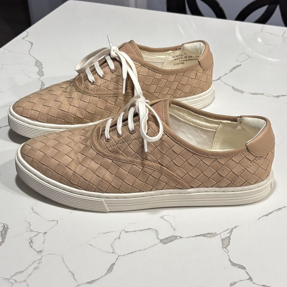 Cole Haan Women's GrandPrø Beige Weave Harbor Sneakers W32587 Women’s Size 9B